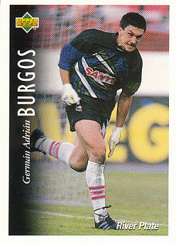 German Adrian Burgos River Plate 1995 Upper Deck Futbol Argentina #52